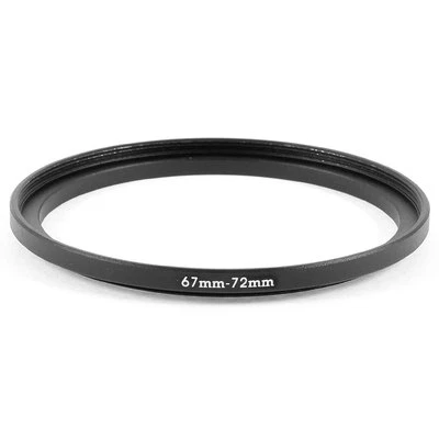 Camera 67mm Lens to 72mm Accessory Step Up Adapter Ring 67mm-72mm Black - Image 1 of 2