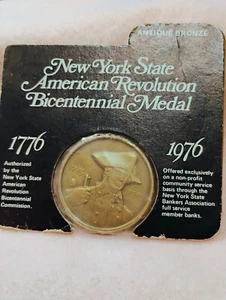 1976 ~ Medalla del Bicentenario de la Revolución Americana del Estado de Nueva York ~ Bu - Imagen 1 de 2