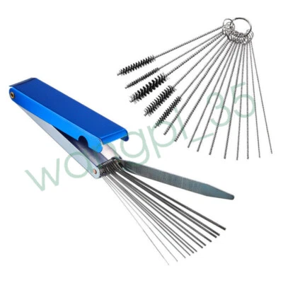 18 in 1 Carburetor Carbon Deposit Jet Cleaning Needles + Brushes Tool For Yamaha - Image 1 of 4