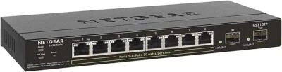 NETGEAR 10-Port PoE Gigabit Ethernet Smart Switch Managed 8x PoE+ 55W 2x 1G SFP - Image 1 of 4
