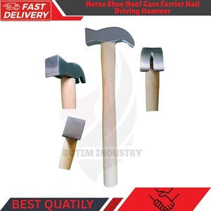 12 Farrier Nail Driving Hammer Horse Hoof Care Tool for Equine Shoeing - Picture 1 of 4