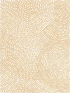Golden Beaded Contemporary Overlapping Circles on Unpasted Wallpaper AE30401 - Picture 1 of 2