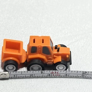 A Wee Bit Teeny Orange Tractor And Trailer Micro 1:12 Toy 1.5” - Picture 1 of 7