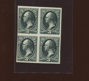 Scott 158TC4a Washington Atlanta Black Trial Color Proof Block of 4 Stamps - Picture 1 of 2