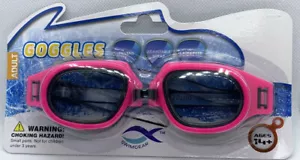 Occhiali da nuoto Swimgear regolabili NUOVI lenti PC senza lattice montatura rosa - Foto 1 di 3