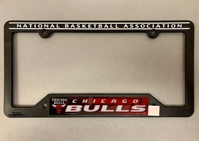 Chicago Bulls Baloncesto NBA Negro Plástico Vibrante Marco Placa Soporte Foto 1 de 4