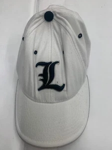 L Hat Cap Flex Fit White Black Pre Owned HT 90+116 - Picture 1 of 2