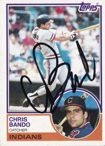 Chris Bando 1983 Topps Baseball Signed Autographed Card #227 Cleveland Indians