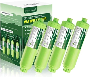 RVGUARD Inline RV Water Filter, NSF Certified, Reduces Odors, Bad Taste, Rust, C - Picture 1 of 12