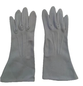 Guantes de algodón de colección alrededor de 1960 talla M 6,5/7 azul polvo longitud 4 botones abuela - Imagen 1 de 5