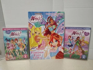 2014 WINX CLUB COMPLETE ORIGINAL SEASON 1 & 2 DVD LOT + FANTASTIC FAIRY FAN BOOK - Imagen 1 de 13
