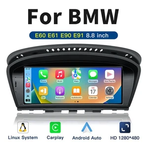 8-Kern Autoradio CarPlay Display für BMW 3er 5er E60 E90 CIC WIFI GPS Navi linux - Bild 1 von 14