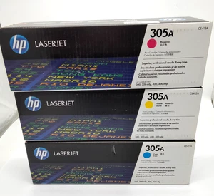 HP 305A 3 Pack Color Combo Cyan, Magenta & Yellow new sealed - Picture 1 of 2