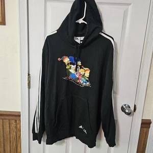ADIDAS X THE SIMPSONS Sweatshirt PULLOVER HOODIE BLACK MENS XL - Picture 1 of 10