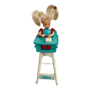 Vintage 1998 McDonald's Mattel Barbie Kelly Doll In High Chair Happy Meal Toy - Picture 1 of 8