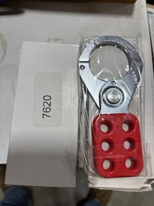 10- condor 1.5” Lockout Hasp, Red, Steel, 6 Max. No. Of Padlocks, 3/8 In Max. - Picture 1 of 2