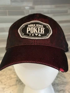 World Series Of Poker Red With Black Mesh Baseball Hat Adjustable  - Picture 1 of 9