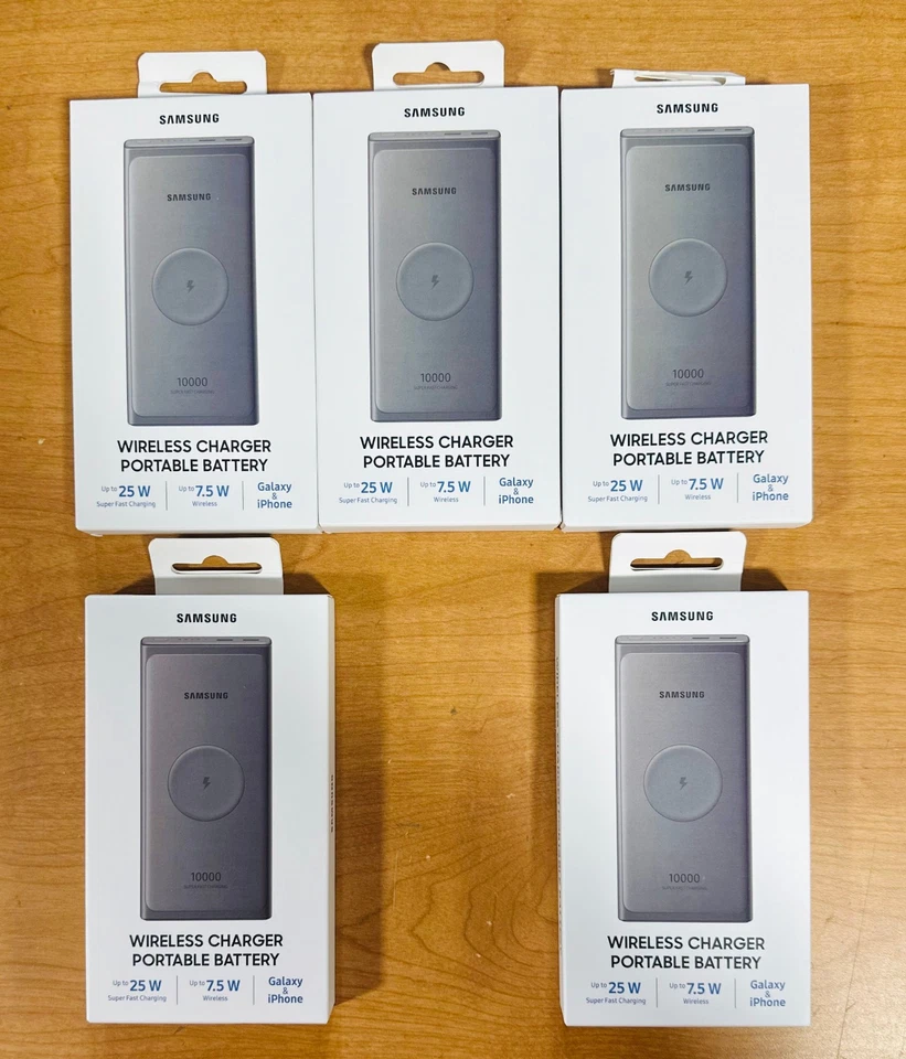 NUEVO Banco de alimentación rápida inalámbrico portátil Samsung EB-U3300 10000mAh 25W - plateado Foto 1 de 4
