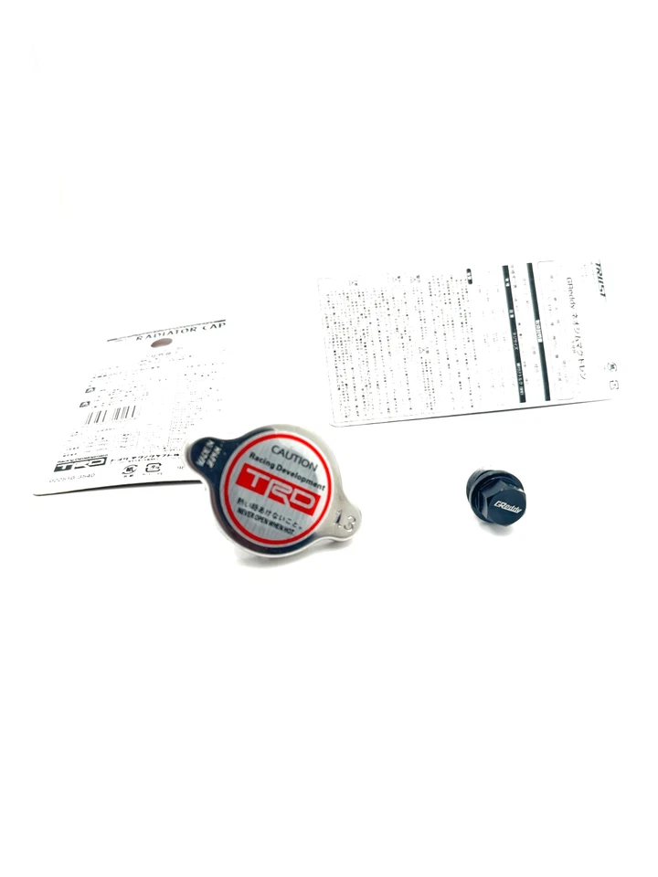 TRD Type B Radiator cap with Neodymium magnetic M14x 1.5 Oil drain plug set - Image 1 of 1