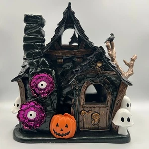 Bath & Body Works Haunted House Luminary 3 Wick Candle Holder Halloween 2022 NIB - Picture 1 of 12
