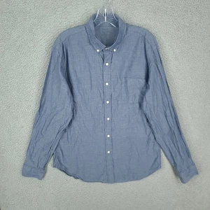 J Crew Shirt Mens Large Lightweight Chambray Button Down Long Sleeve - Picture 1 of 8