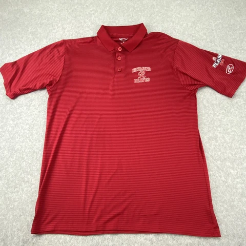 Richmond Braves Polo Shirt Mens Large Red Rawling Platinum Club Minor League Cover