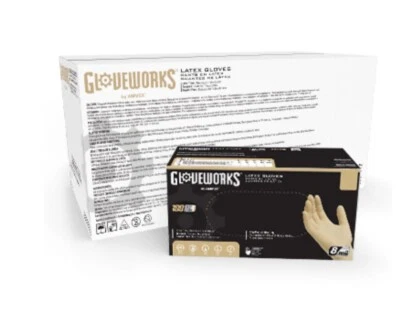 Guantes Gloveworks Marfil Látex PF Ind - 6 mil - Estuche de 1000 Foto 1 de 4