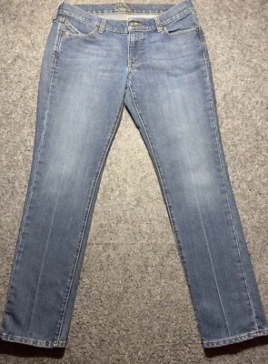 Pantalones de mezclilla elásticos azules de pierna recta The Diva para mujer talla 10R Foto 1 de 4