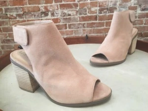 Sole Society Caramel Nude Beige Suede Jagger Peep-toe Ankle Bootie 6 Sale - Picture 1 of 4