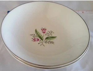 Vintage Royal China SUSSEX #54 Pink Tulip Dinner Plate With Platinum Trim - Picture 1 of 3