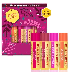 Burt's Bees Holiday Lip Balm Gift Set 4 Pack Fruit Mix - Picture 1 of 4