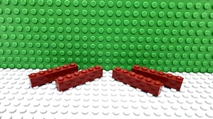 Lego 4 Dark Red 1x6 brick block NEW - Picture 1 of 1