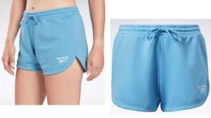 Pantalones cortos de felpa francesa Reebok Identity para mujer, azul esencial, talla S - Imagen 1 de 9
