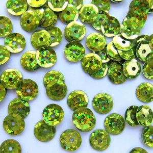 Paillettes verde lime ologramma 5 mm tondo ~1000 / ~10.000 (25% di sconto) pezzi sfusi quartier generale - Foto 1 di 4