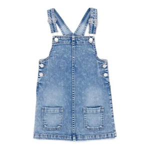 Jordache Baby Girls Jumpsuit 2T Blue Denim Double Strap Sleeveless Pockets - Picture 1 of 3