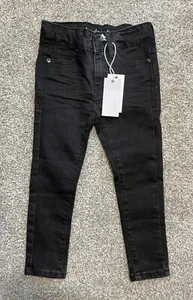 Kids Denim Jeans  - I Dig Denim Black Bruce Slim Jeans Unisex Size 104 - Picture 1 of 11