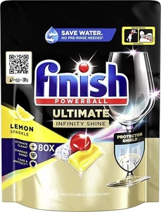 Finish Ultimate Infinity Shine Pastiglie Lavastoviglie al Limone 80 Capsule - Foto 1 di 8