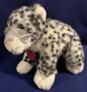 Dandee Collectors Choice Peluche Leopardo de las Nieves Suave Mimoso 12” Rosa Nariz Relleno - Imagen 1 de 22