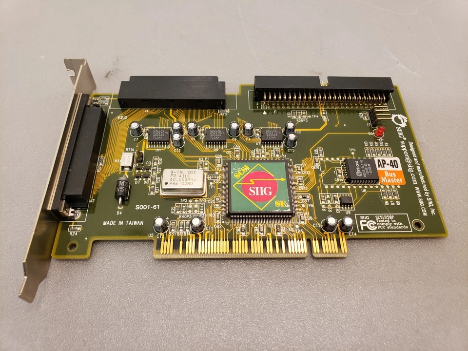 SIIG SC-PS4012 SCSI350P Bus Master PCI SCSI SE Controller Card Adapter *Tested - Image 1 of 3