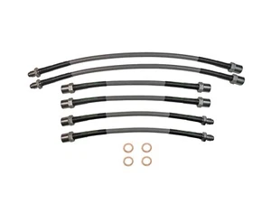 BMW 3 SERIES 325i E30 STAINLESS STEEL BRAIDED BRAKE LINES HOSES PIPES KIT OU - Picture 1 of 4