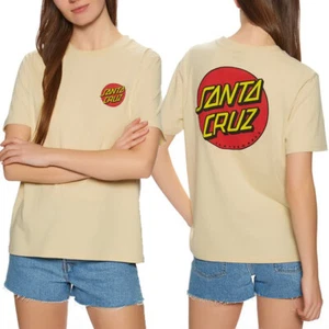 SANTA CRUZ Womens Classic Dot Tee Shirt, size 8 Skateboard / Surf - ICED COFFEE - Picture 1 of 2