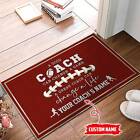 Gift For Football Coach Personalized Doormat, Football Doormat, Football Mat, Fo