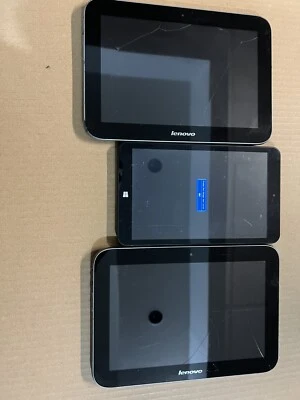 Lot Of 3 Cracked Lenovo Digiland Tablets 8” & 9” Android/windows  AS IS - Image 1 of 2
