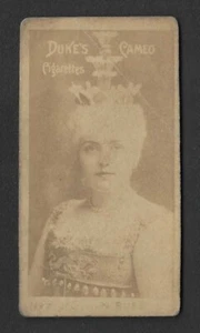 c1880's N145 Duke Tobacco Card - serie sigarette cammeo - #7 Lillian Russell - Foto 1 di 2