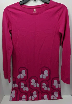 Tea Collection Girl Sz 12 Salta Graphic Dress Fuchsia Pink Argentina Bolivia  - Image 1 of 4
