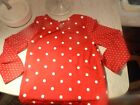 Red Polka Dot Shirt Baby Gap Toddler size 3 years 60% Cotton, 40% Polyester.