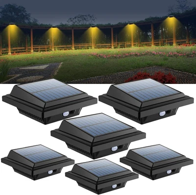1-6Stk.Warmweiß Solarlampen mit Bewegungsmelder 40LED Dachrinne Außen Solarlampe - Bild 1 von 4