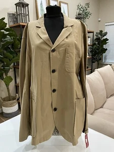NWT Merona Womens Long Sleeve Buttoned Blazer Coat Jacket Size XL Vintage Khaki - Picture 1 of 10