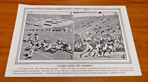 College Football 1937 Original Illustrated Current News 19x12 Great Condition - Picture 1 of 3