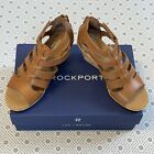 Rockport Briah Gladiator Wedge Full Grain Leather Sandals UK 2.5 EU 35 Tan